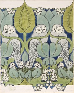 Ugler, 1913 (wc og blyant på papir)